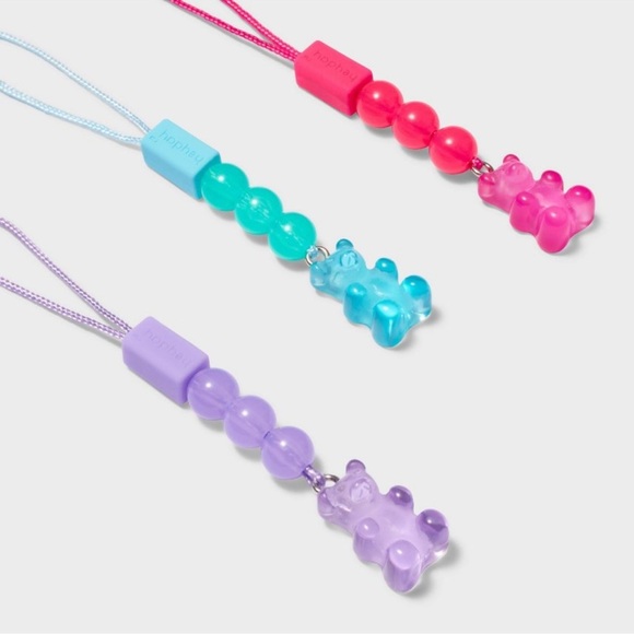 ✨BNWT - Cell Phone and Tech Charms 3pk Pink/Purple/ Blue - heyday Gummy Bears✨ - Picture 3 of 5
